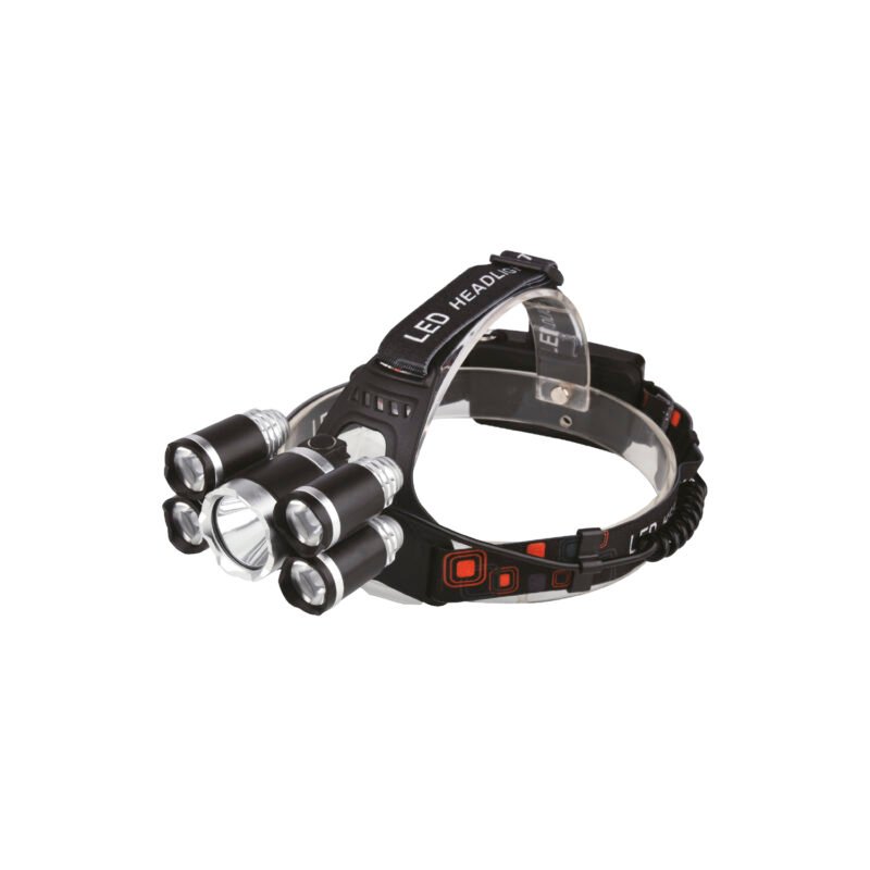 linterna tecnolab led 5 luces, bateria recargable, 4 modos, 2 baterias 18650, 10.000 lm.