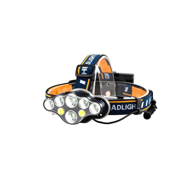 linterna tecnolab led 8 luces, bateria recargable, 4 modos, 2 baterias 18650, 10.000 lm. — vista 2