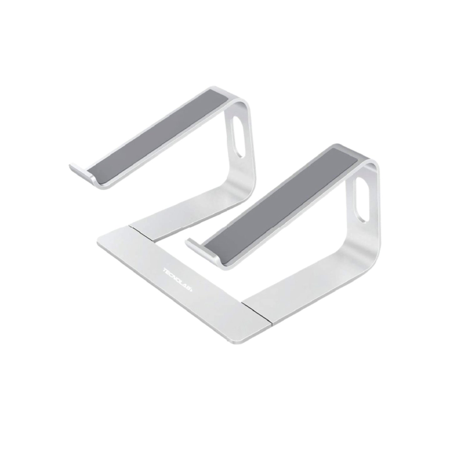 soporte tecnolab para laptop, diseÑo de aluminio abierto, soporte acolchado antideslizante, ergonomico y desmontable. soporte tecnolab para laptop, diseÑo de aluminio abierto, soporte acolchado antideslizante, ergonomico y desmontable.