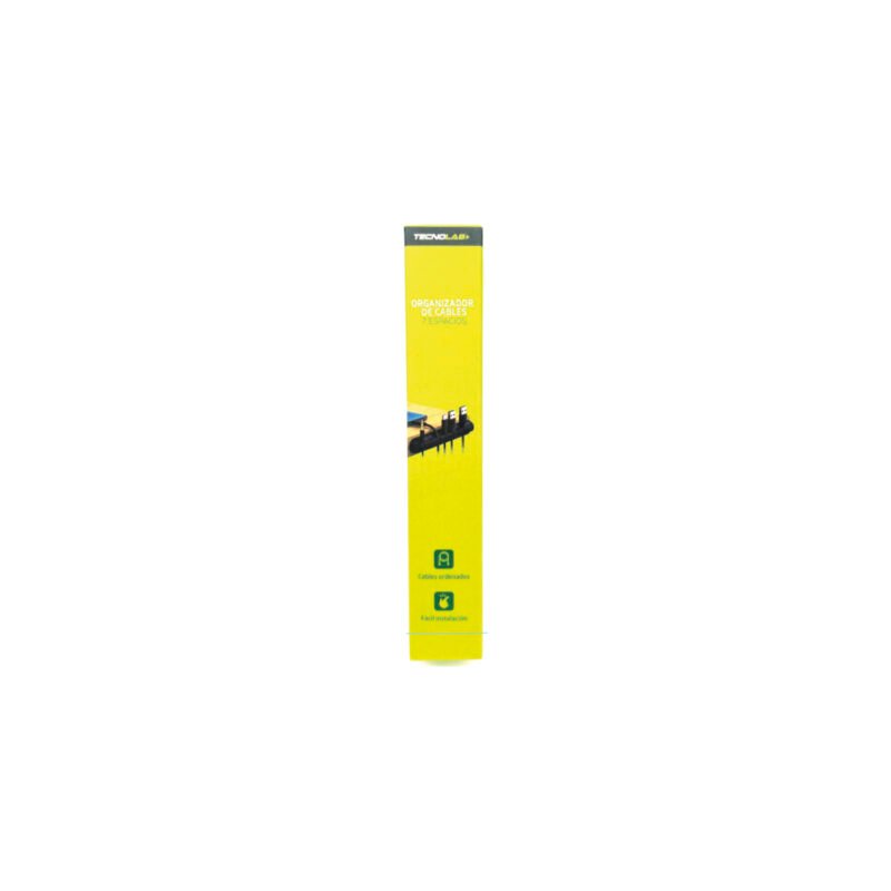 organizador de cables tecnolab, 7 ranuras para cables hasta 5mm, material de silicona liquida, adhesivo resistente de 13cm. — vista 4