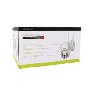 camara tecnolab ptz 1080p 2mp wifi con luz doble, deteccion de movimiento, led e ir, uso en exteriores.white