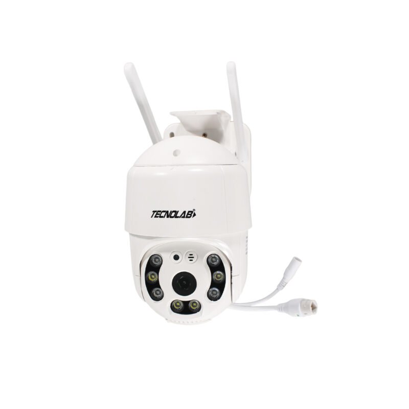 camara tecnolab ptz 1080p 2mp wifi con luz doble, deteccion de movimiento, led e ir, uso en exteriores.white — vista 3