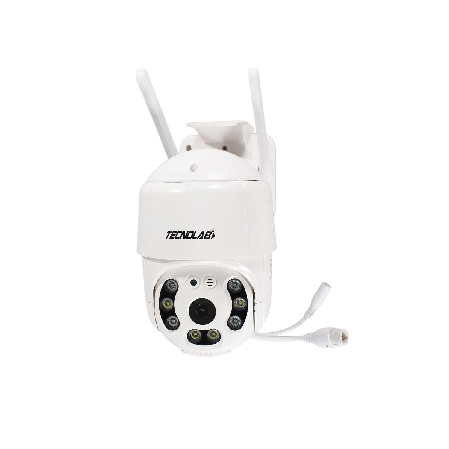 camara tecnolab ptz 1080p 2mp wifi con luz doble, deteccion de movimiento, led e ir, uso en exteriores.white camara tecnolab ptz 1080p 2mp wifi con luz doble, deteccion de movimiento, led e ir, uso en exteriores.white