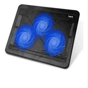 ventilador tecnolab para notebook 110mm, velocidad 1100rpm, flujo de aire 65cfm, 2 puertos usb. blue