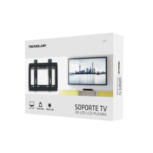soporte tecnolab tv de pared, 14" 42", hasta 25kg, acero laminado, vesa 200x200mm, con tornillos seguridad.