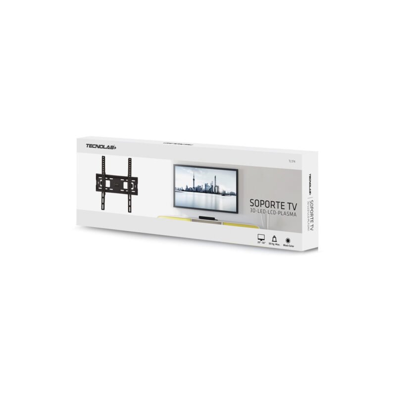 soporte tecnolab tv de pared, 23" 55", hasta 50kg, acero laminado, vesa 400x400mm, angulo ajustable. — vista 2