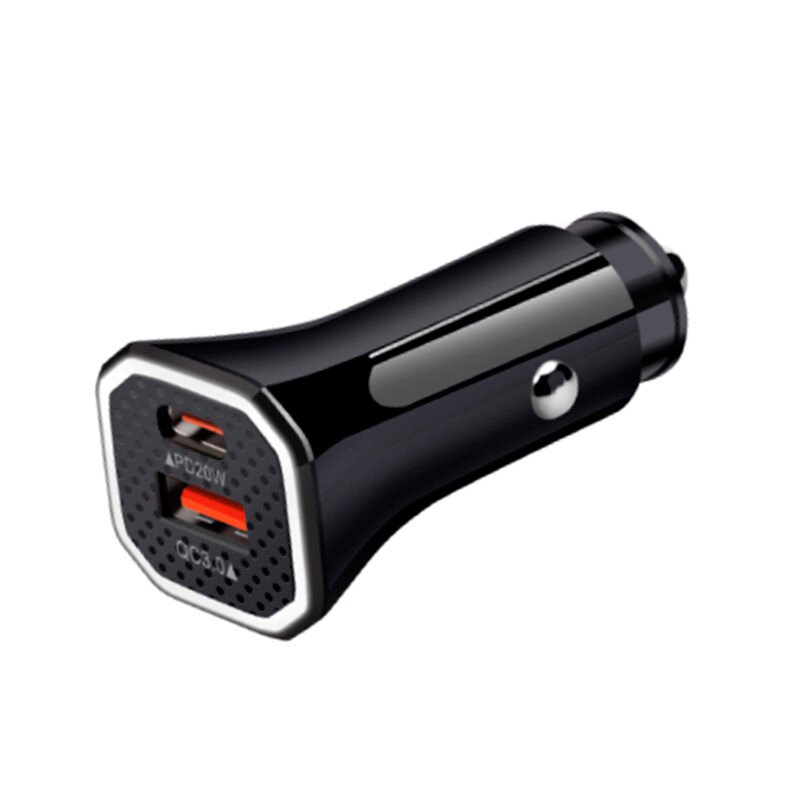 cargador de auto carga rapida pd+ usb3.0 38w