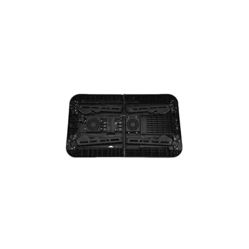 mesa para notebook tecnolab, angulo ajustable 0 70°, apta para pantallas hasta 15.6", ventiladores usb, plegable, con alfombrilla. — vista 2