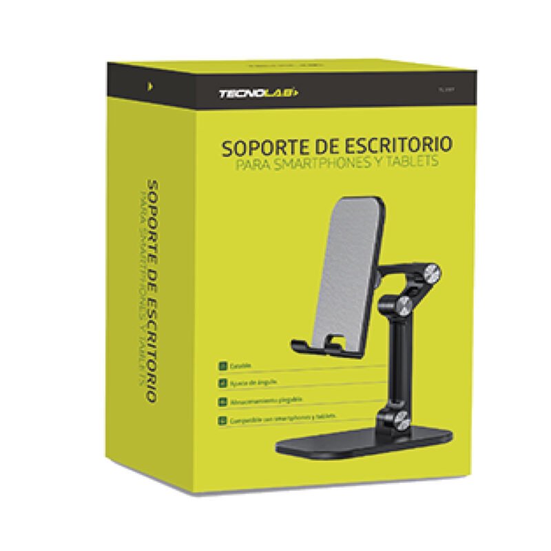 soporte tecnolab plegable, diseÑo unico y elegante, compatible smartphones y tablets de 4 12.9", ajuste de angulo hasta 120°. — vista 6