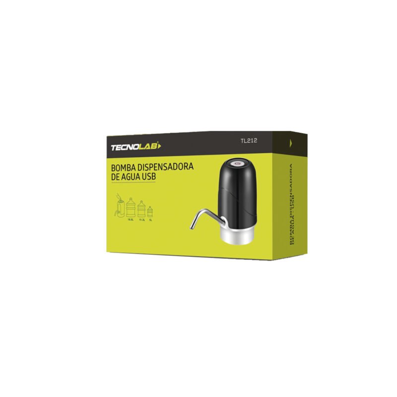 dispensador de agua carga usb tecnolab, tubo de acero inoxidable ss304, manguera de silicona, 1200ma. — vista 4