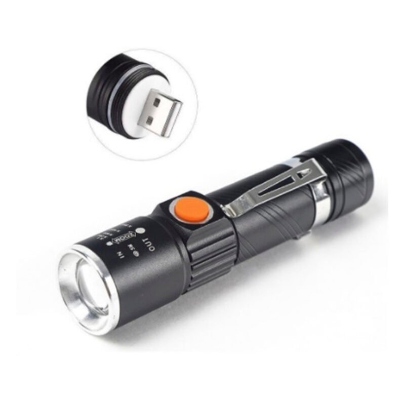 linterna tecnolab led cree, carga usb, resistente a agua, zoom ajustable, aleacion de aluminio, 3000 lumenes. — vista 2