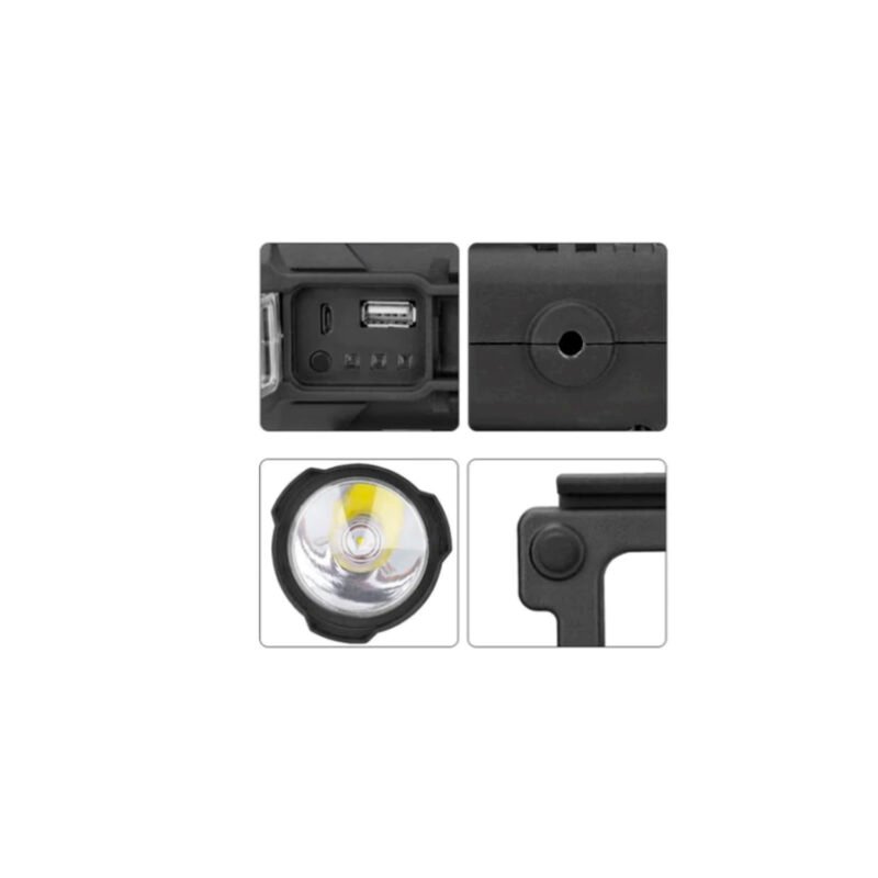 linterna tecnolab led recargable, usb, incluye tripode, luz de largo alcance, duracion 5 10 horas. 2000 lumenes. — vista 2