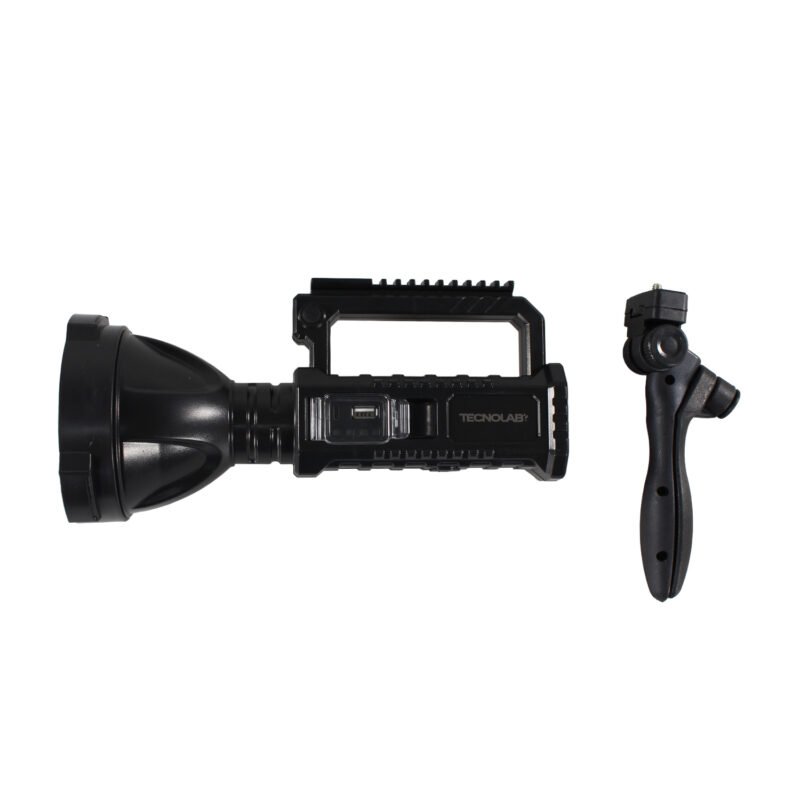linterna tecnolab led recargable, usb, incluye tripode, luz de largo alcance, duracion 5 10 horas. 2000 lumenes. — vista 8