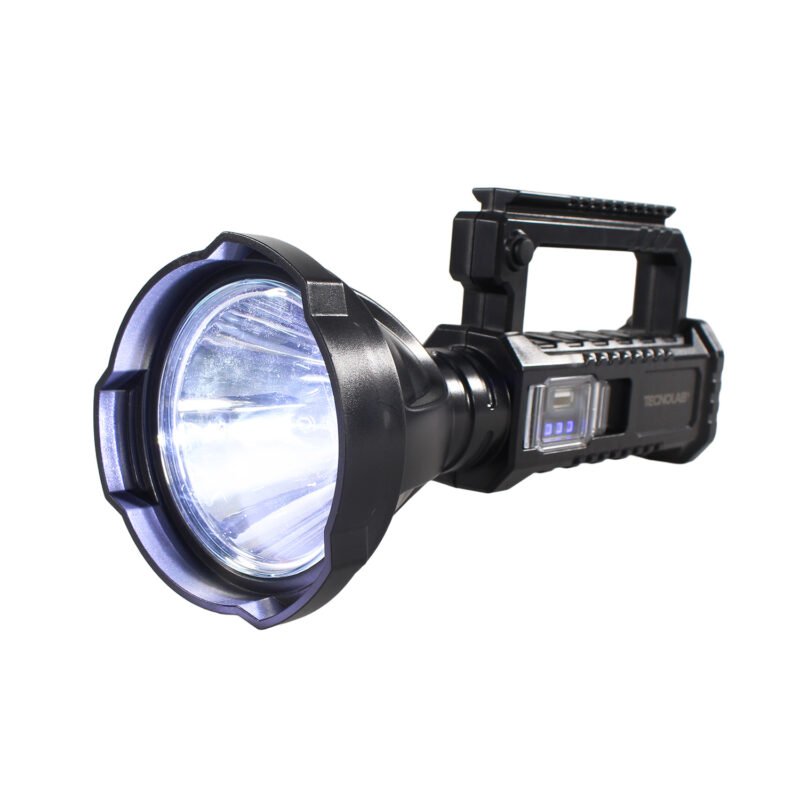 linterna tecnolab led recargable, usb, incluye tripode, luz de largo alcance, duracion 5 10 horas. 2000 lumenes. — vista 13