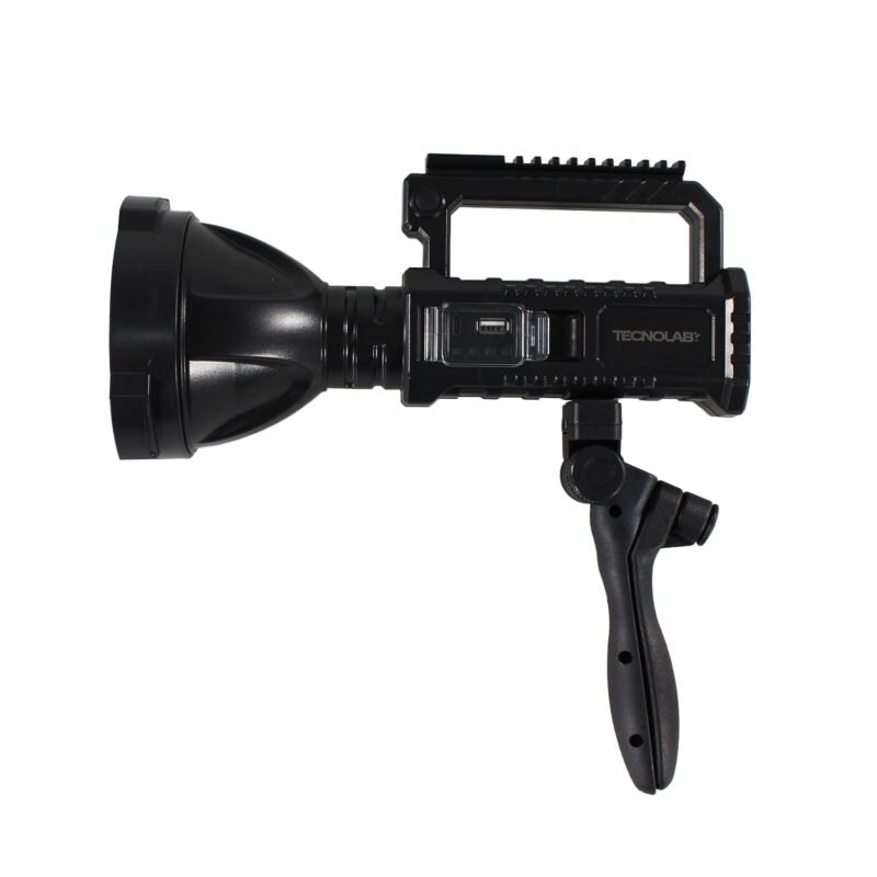 linterna tecnolab led recargable, usb, incluye tripode, luz de largo alcance, duracion 5 10 horas. 2000 lumenes. — vista 14