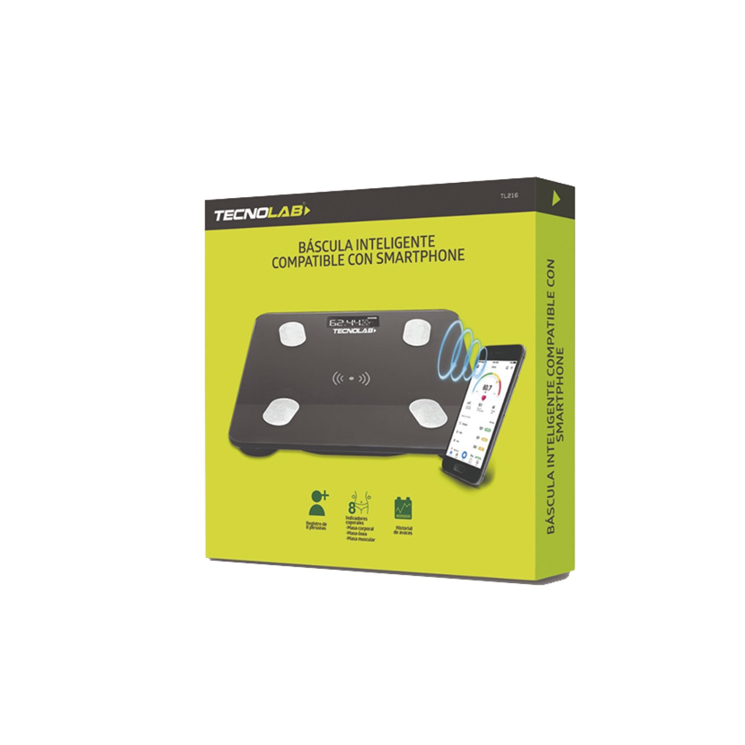 pesa digital tecnolab, compatible smartphone, mediciones de masa, grasa y tasa metabolica. pesa digital tecnolab, compatible smartphone, mediciones de masa, grasa y tasa metabolica.