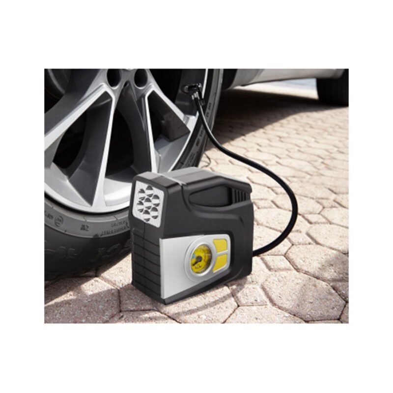 compresor de aire tecnolab dc 12v, presion maxima 100psi, 25l/pm, tiempo inflable 5 min, trabajo continuo 30 min. — vista 2
