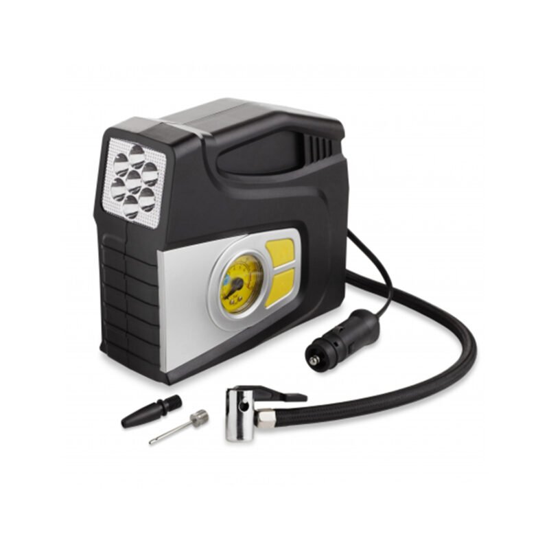compresor de aire tecnolab dc 12v, presion maxima 100psi, 25l/pm, tiempo inflable 5 min, trabajo continuo 30 min. — vista 3