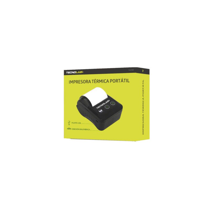impresora termica tecnolab portatil, ancho de impresion 48mm, bateria 1500mah, interfaz bt 2.0/usb, codigos 1d. — vista 4