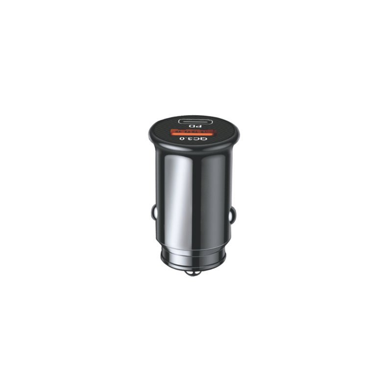cargador rapido qc3.0+pd para automovil 12v, proteccion sobre voltaje y cortocircuito.