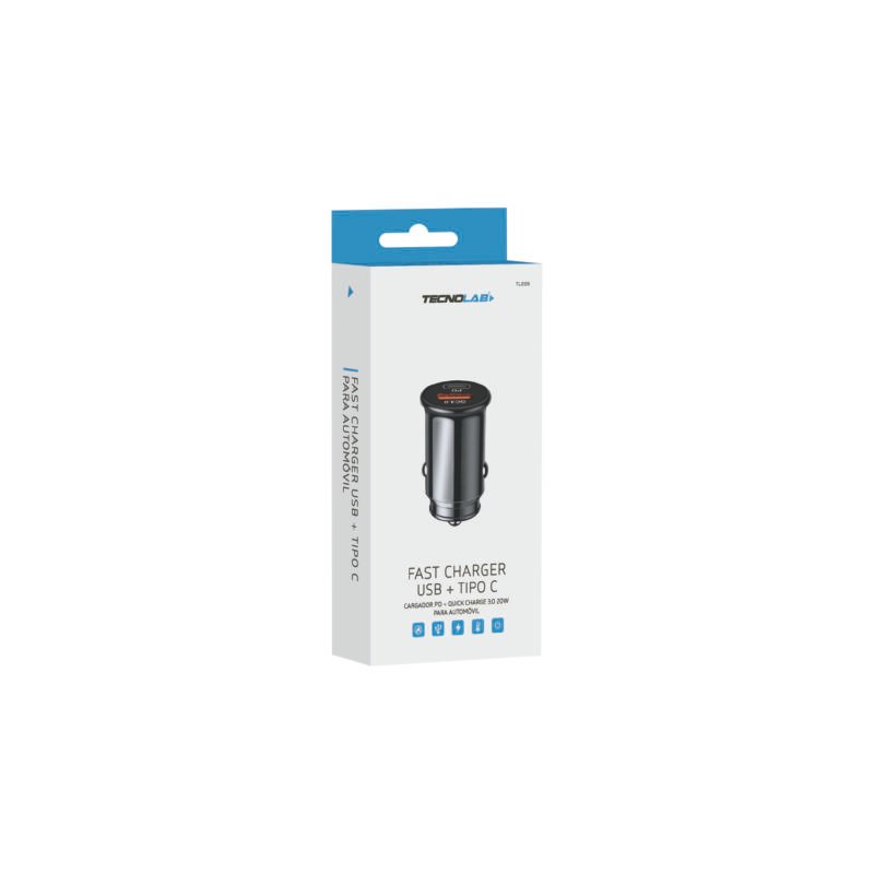 cargador rapido qc3.0+pd para automovil 12v, proteccion sobre voltaje y cortocircuito. — vista 3