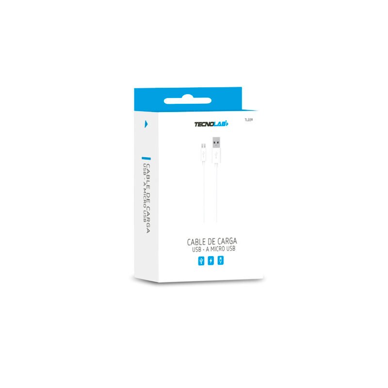 cable para celular de usb a micro usb.white 1 mts box