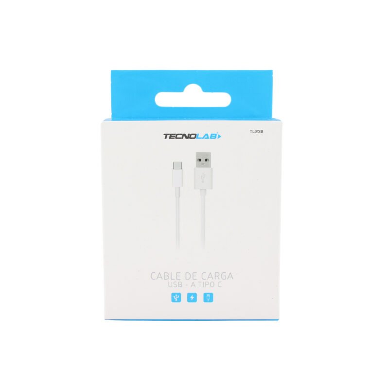 cable tecnolab de carga usb 2.0 a tipo c de alambre de cobre, largo: 1m aprox. — vista 3