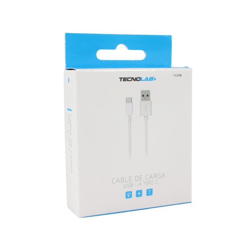 cable tecnolab de carga usb 2.0 a tipo c de alambre de cobre, largo: 1m aprox. — vista 4