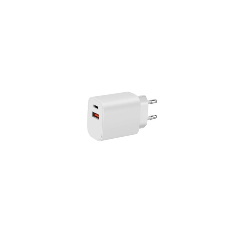 cargador tecnolab qc 3.0 + pd 20w, sin cable. certificacion sec. white