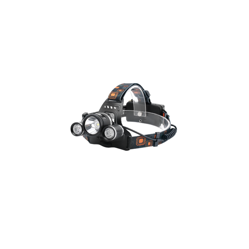 linterna tecnolab led cree t6, ajustable, inclinacion delantera y trasera, bateria 2x18650 3.7v (incluidas), carga micro usb.