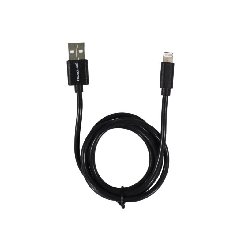 cable de iphone y ipad usb a lightning certificado por. black — vista 3