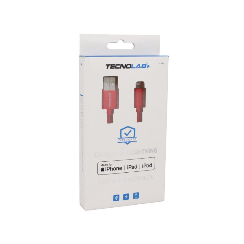 cable de iphone y ipad usb a lightning certificado. red