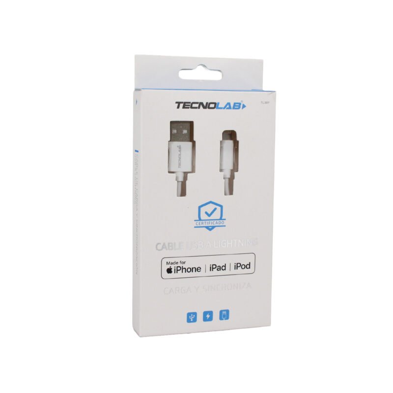 cable de iphone y ipad usb a lightning certificadowhite — vista 2