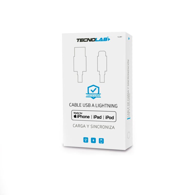 cable de iphone y ipad usb a lightning certificadowhite — vista 4