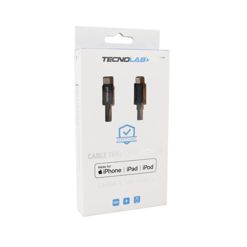 cable de iphone y ipad tipo c a lightning certificado black — vista 4