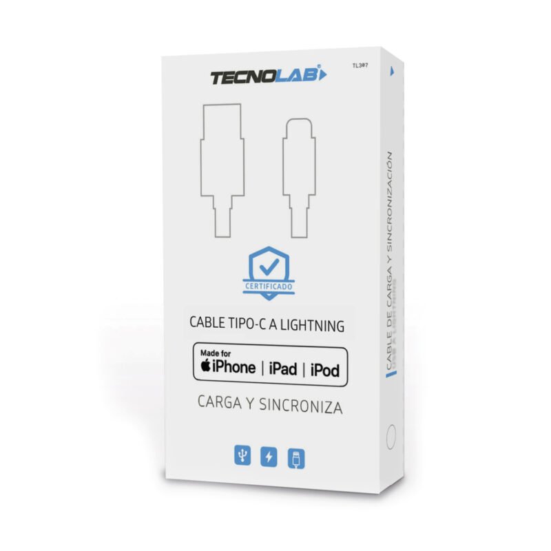 cable de iphone y ipad tipo c a lightning certificado red — vista 2