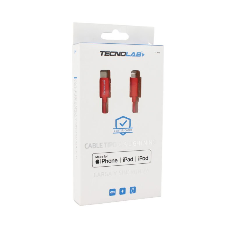 cable de iphone y ipad tipo c a lightning certificado red — vista 4