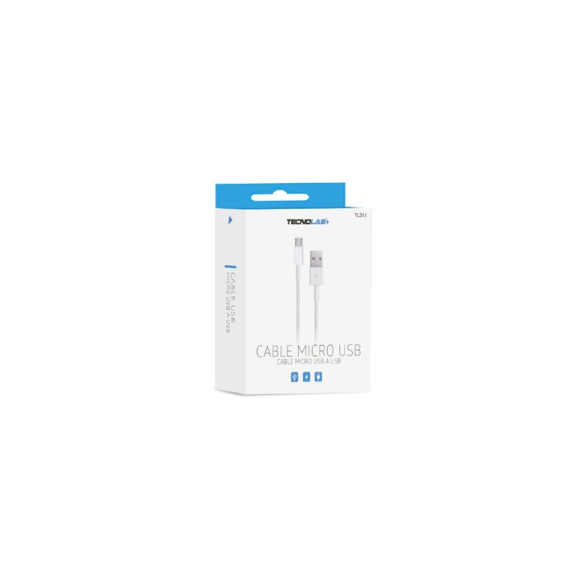 cable para celular de usb a micro usb.white 1mt box