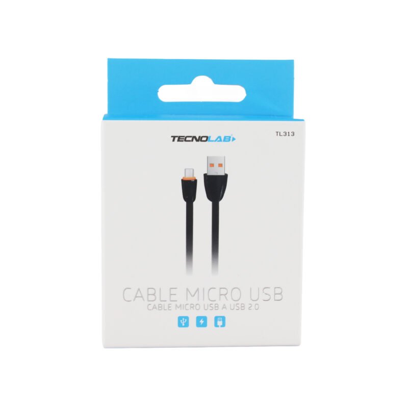 cable usb 2.0 a micro usb black. 1 mt box — vista 3