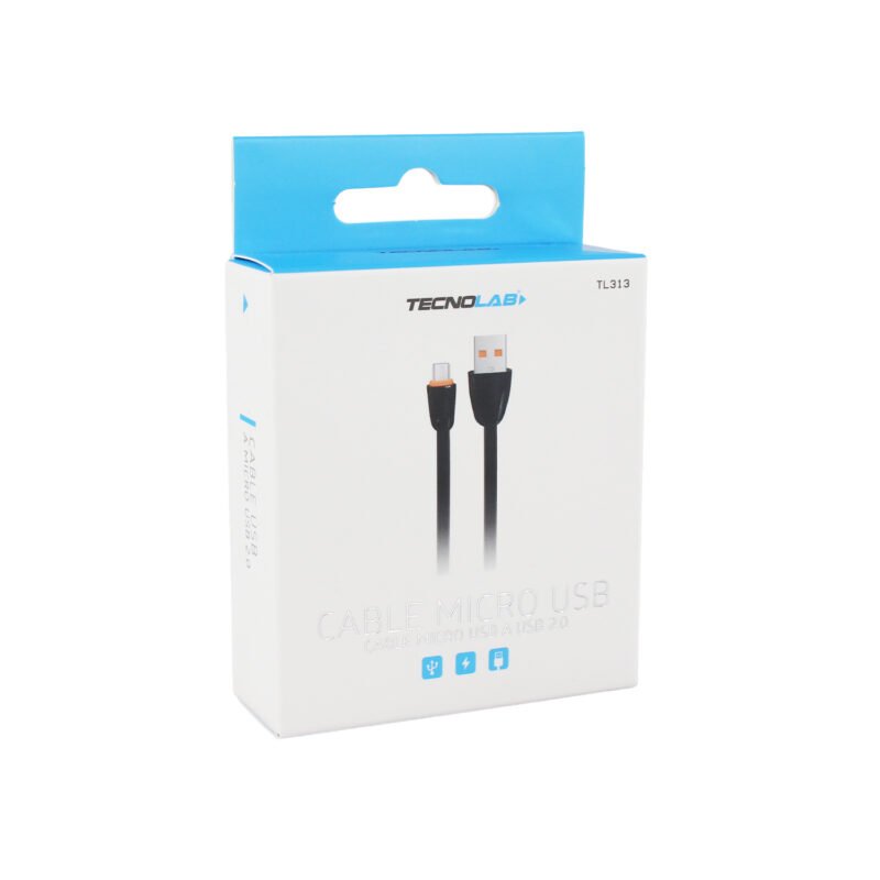 cable usb 2.0 a micro usb black. 1 mt box — vista 4