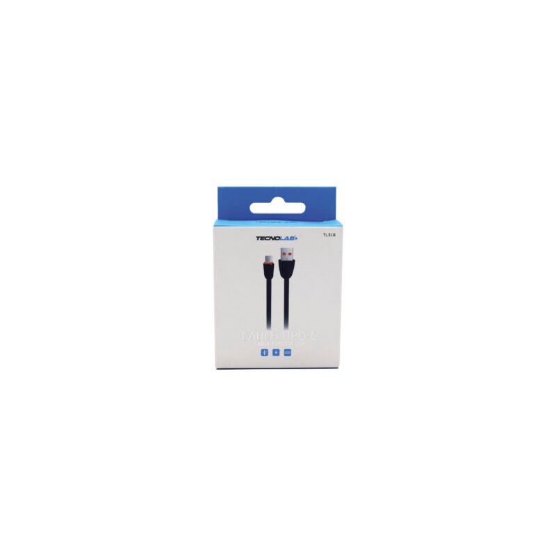 cable usb a tipo c 2.0. black. 1 mt box