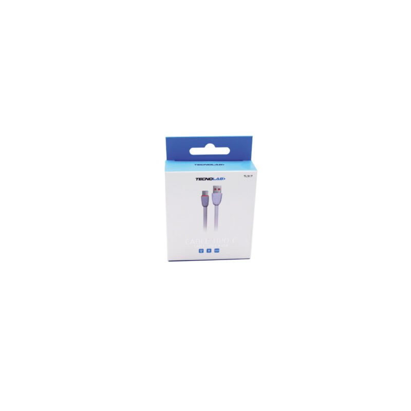 cable usb 2.0 a tipo c white. 1 mt box — vista 2