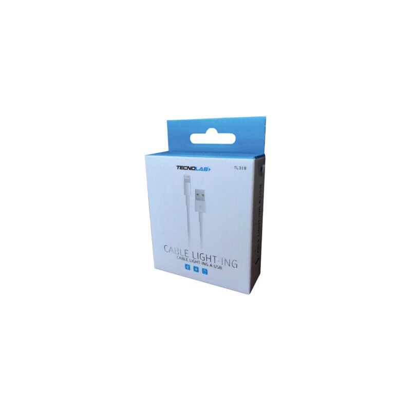 cable para celular de usb a lightning premium.white 1 mt box — vista 2