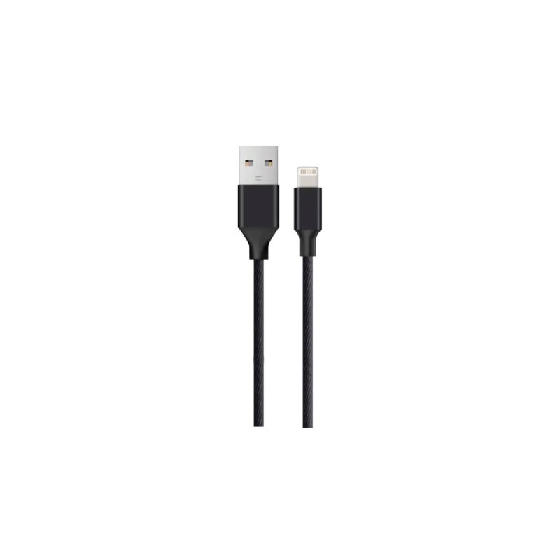 cable usb lightning. black. 3 mt box