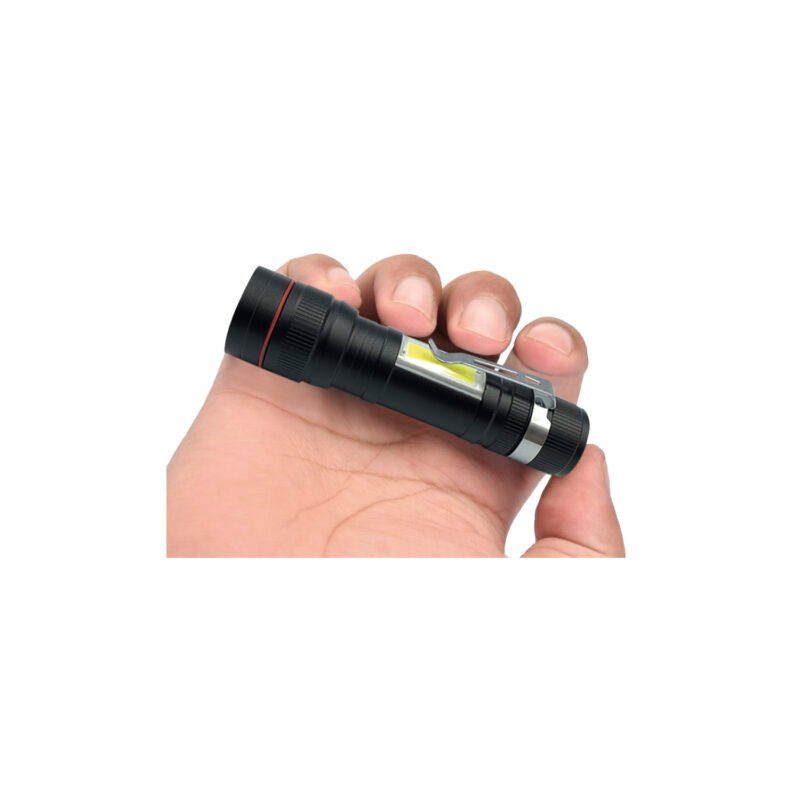 linterna tecnolab tactica zoom led cree usb recargable — vista 2