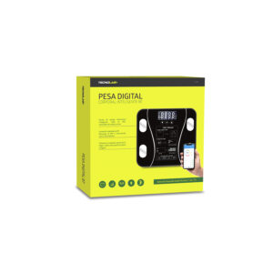 pesa digital tecnolab inteligente bt, mide imc, sensores de alta precision, pantalla lcd, rango 5 180kg.