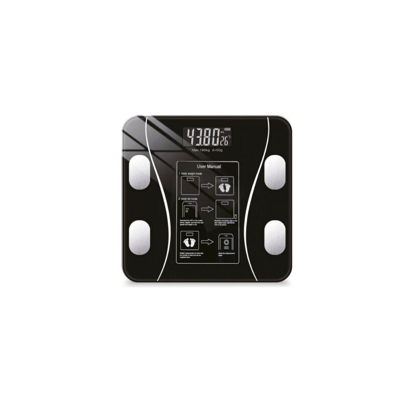 pesa digital tecnolab inteligente bt, mide imc, sensores de alta precision, pantalla lcd, rango 5 180kg. — vista 2