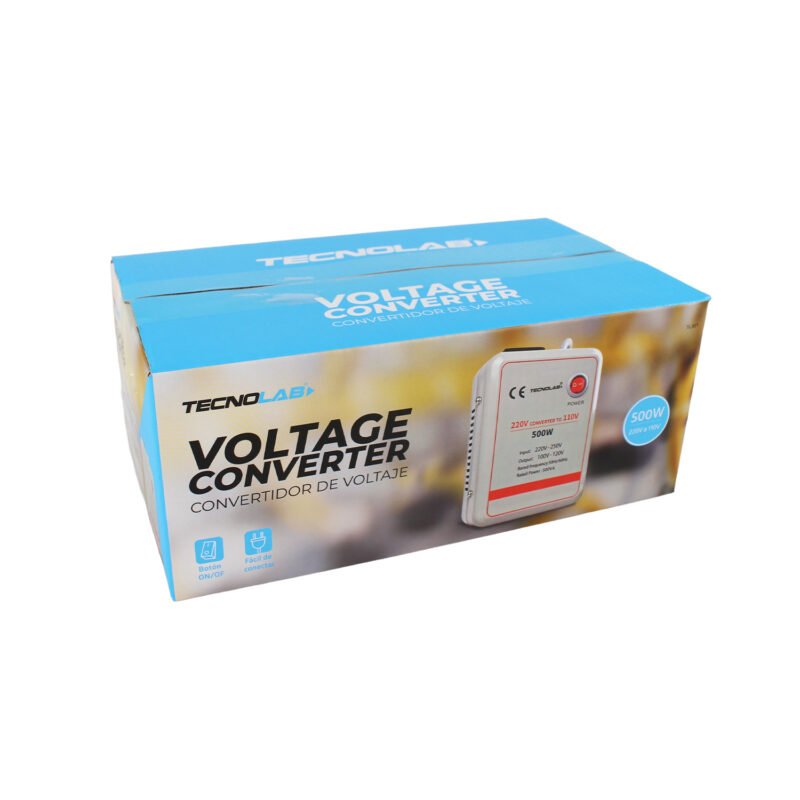 transformador voltaje tecnolab 500w, entrada 220v 250v, salida 100v 120v, frecuencia 50/60hz, 500va — vista 6
