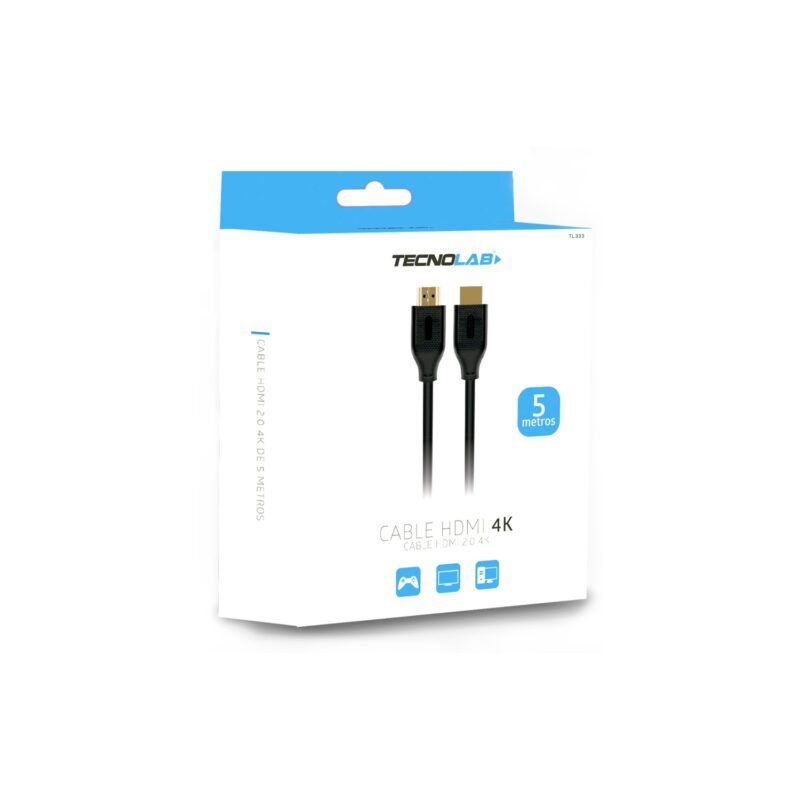 cable tecnolab hdmi 4k de 5 mts 2.0v box