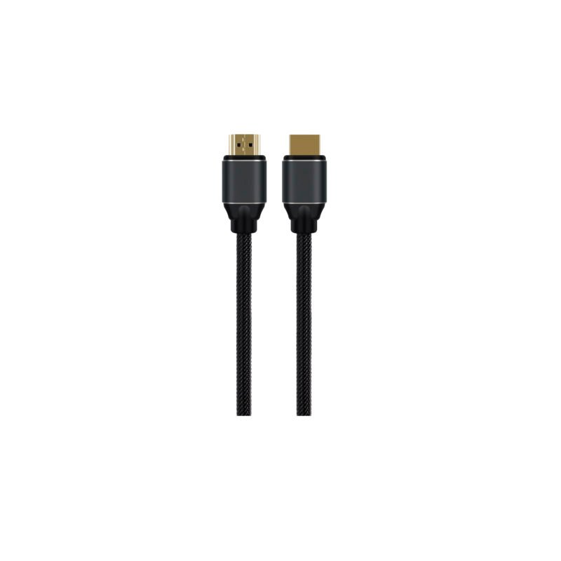 cable hdmi v2.1 8k, terminales s, 3mt, macho macho, transmision de alta calidad, carcasa metalica. gold — vista 2